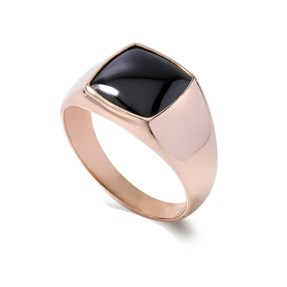 image Zelta gredzens ar oniksu