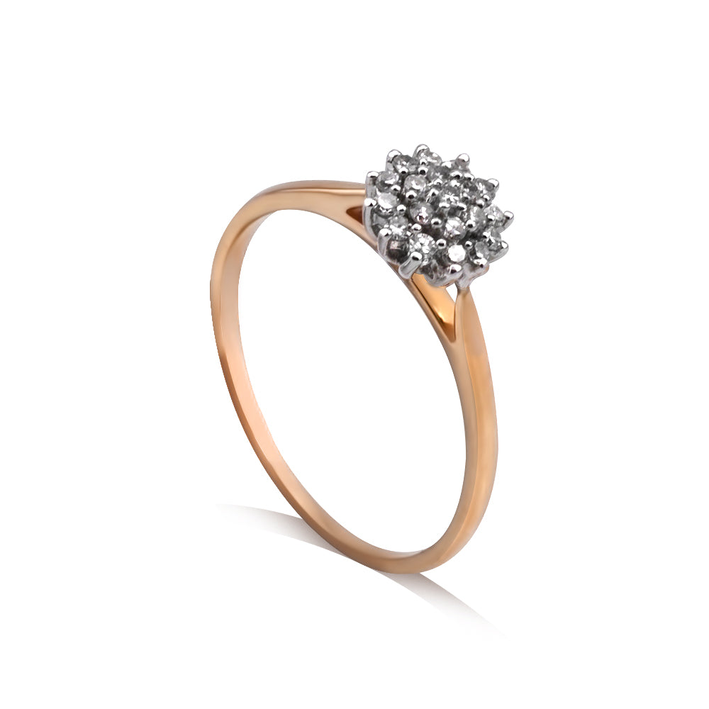 image Zelta gredzens ar briljantiem